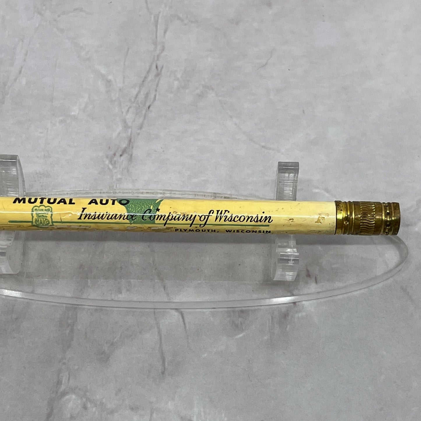 Marvin C Hessler Mutual Auto Ins Sheboygan WI Vintage Advertising Pencil SC1-P