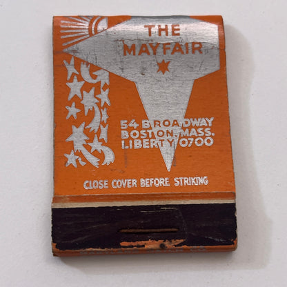 The Mayfair 54 Broadway Boston MA Vintage Matchbook Cover TB8-MB-9