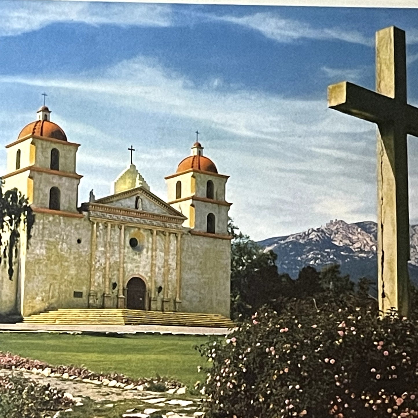 Santa Barbara Mission California Vintage Art Print 12x15 V11