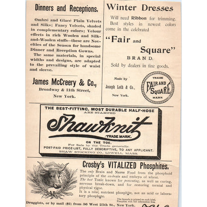 Lundborg's Famous Perfumery Ladd & Coffin NY 1892 Magazine Ad AB6-SL1