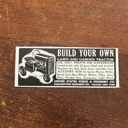 Build Your Own Lawnmower US States Forge & Foundry Co Pulaski 1955 Ad AF9-S3