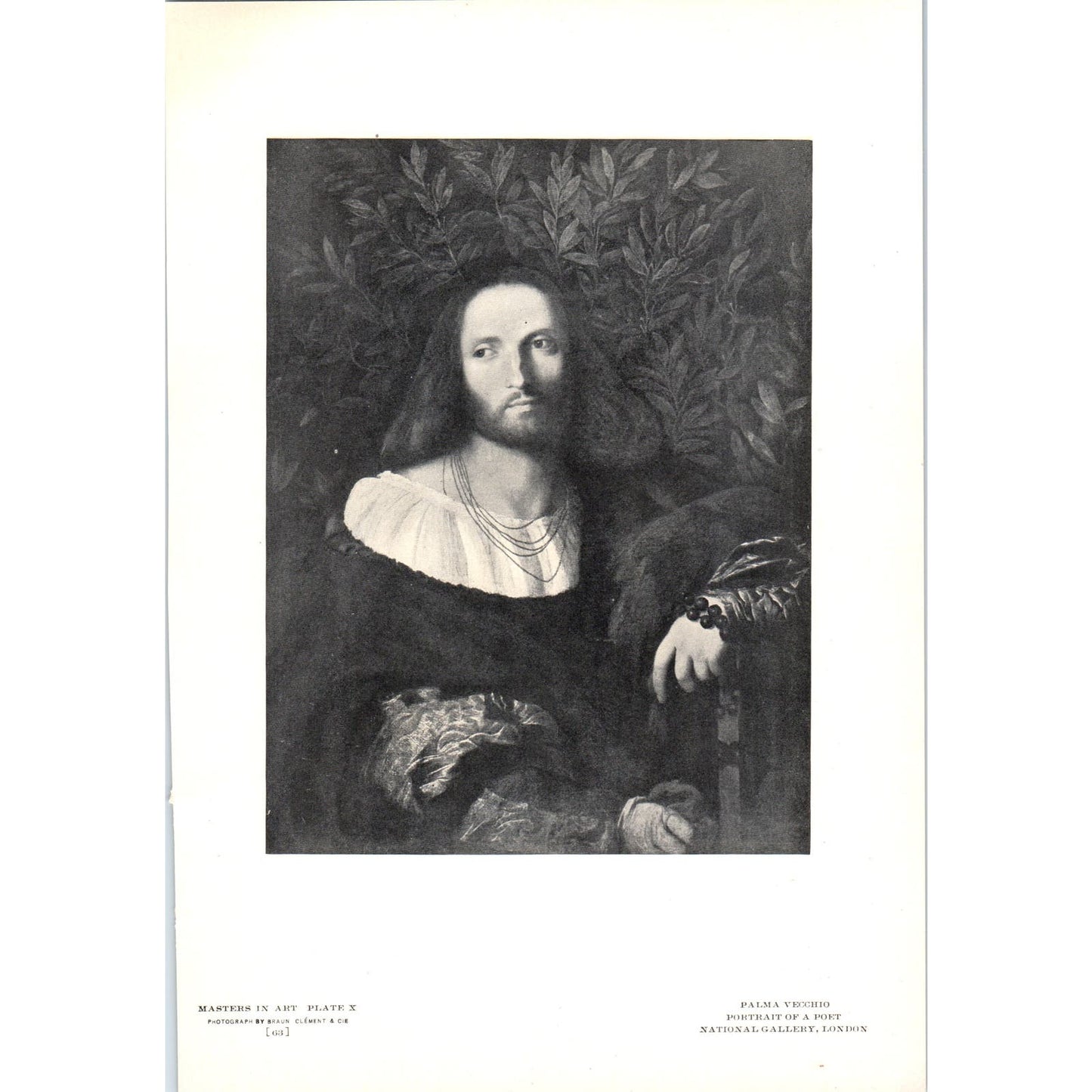 Portrait of a Poet - Palma Vecchio c1905 Art Print D14