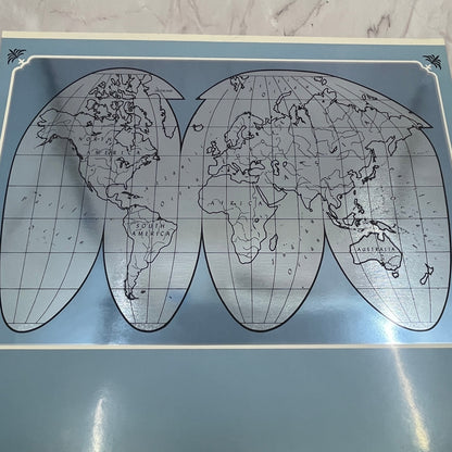 Chromatic Metallic World Map 14x16" Art Print FL1