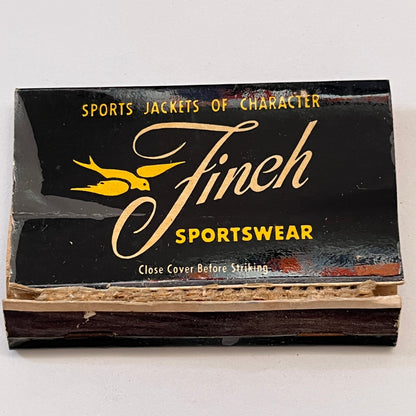 Finch Sportswear Manufacturers St. Paul MN Vintage Matchbook Cover TB8-MB3-9