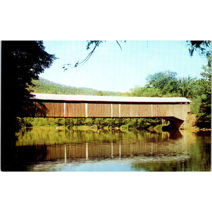 Old Covered Bridge Hillsgrove PA Vintage Covered Bridge Postcard PD3
