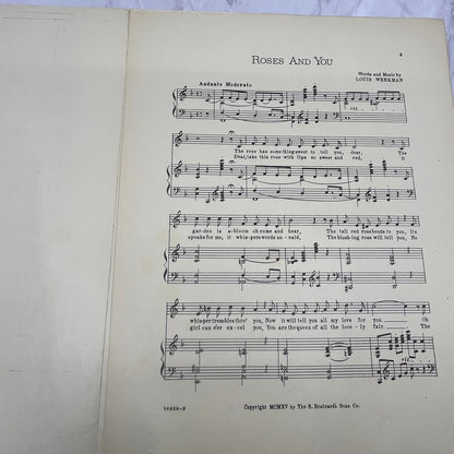 Roses and You Louis Weekman 1915 Sheet Music V15