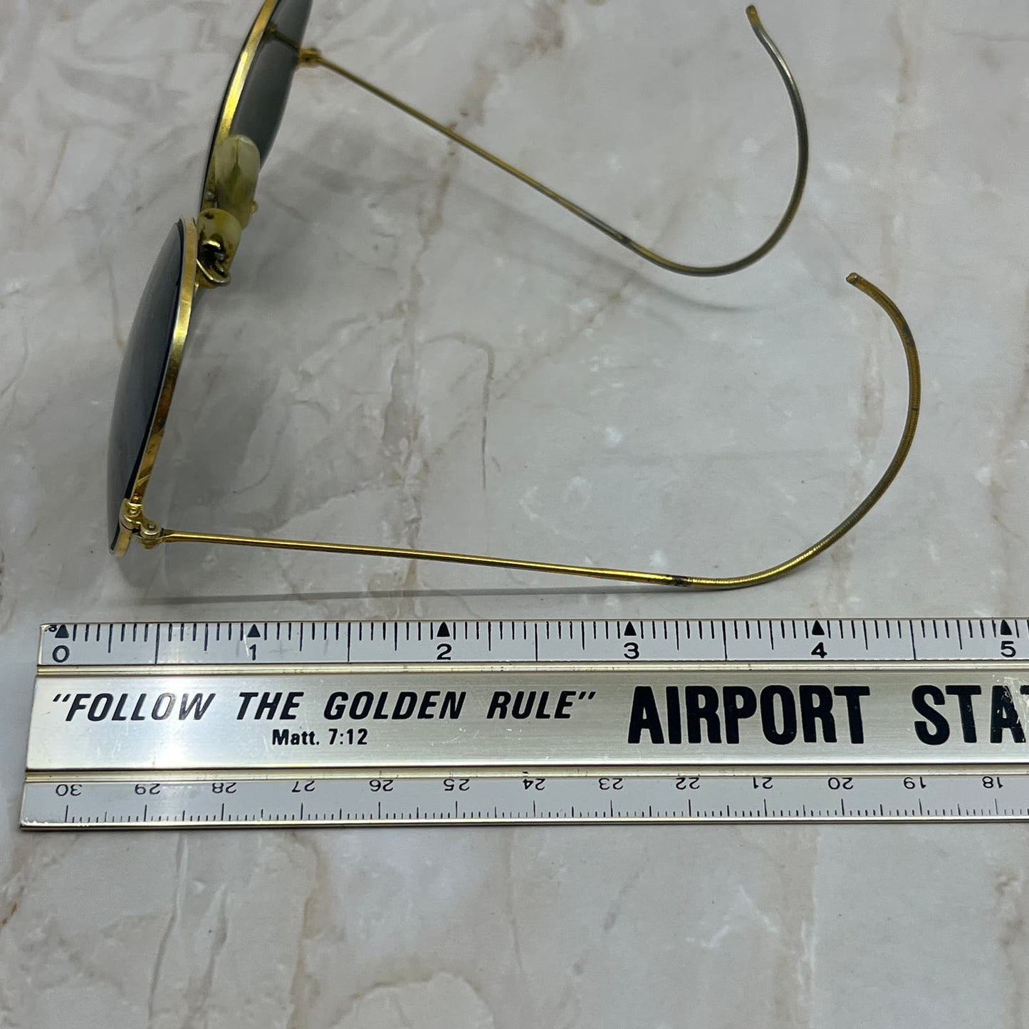 Retro Men’s Cable Arm Gold Tone Aviator Sunglasses Eyeglasses Frames TD7-G4-1