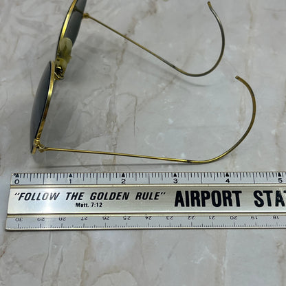 Retro Men’s Cable Arm Gold Tone Aviator Sunglasses Eyeglasses Frames TD7-G4-1