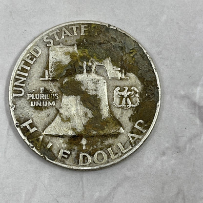 Vintage 1954 Benjamin Franklin Half Dollar - 90% Silver Coin SE2