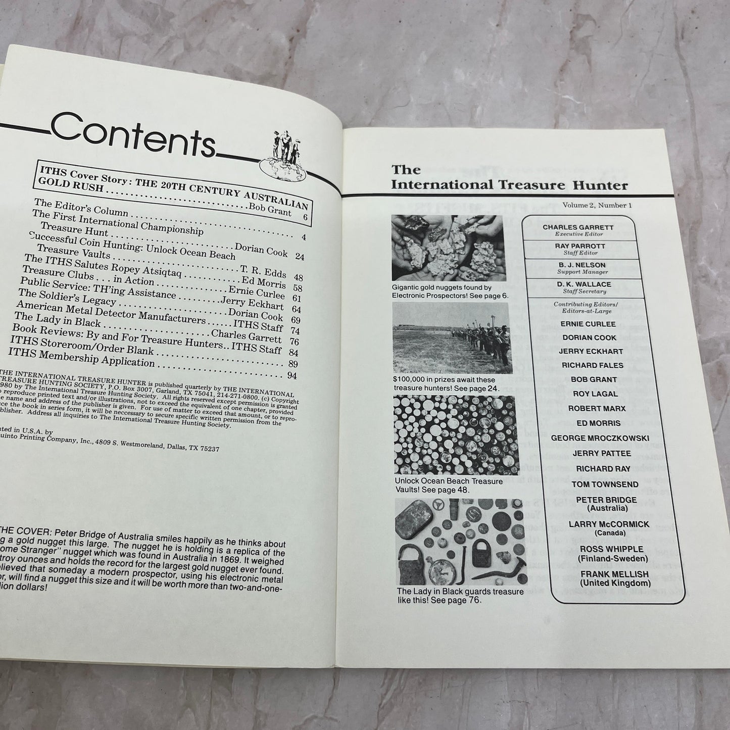 1980 The International Treasure Hunter Treasure News Magazine Vol 2 No 1 TG7-EK