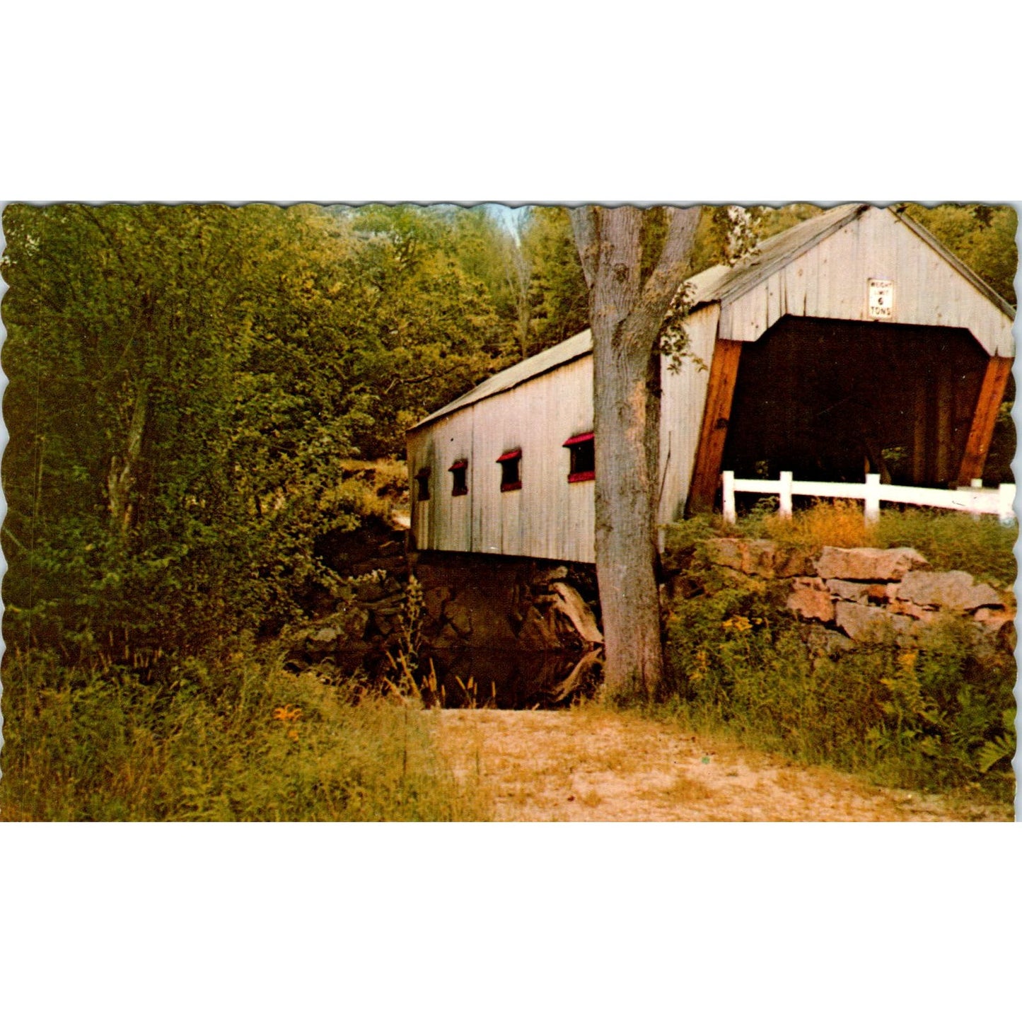 Dalton Covered Bridge #12 Warner New Hampshire Covered Bridge Postcard PC3