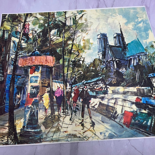 Jean Cordet - Paris Scene Vintage 11x14" Art Print V20