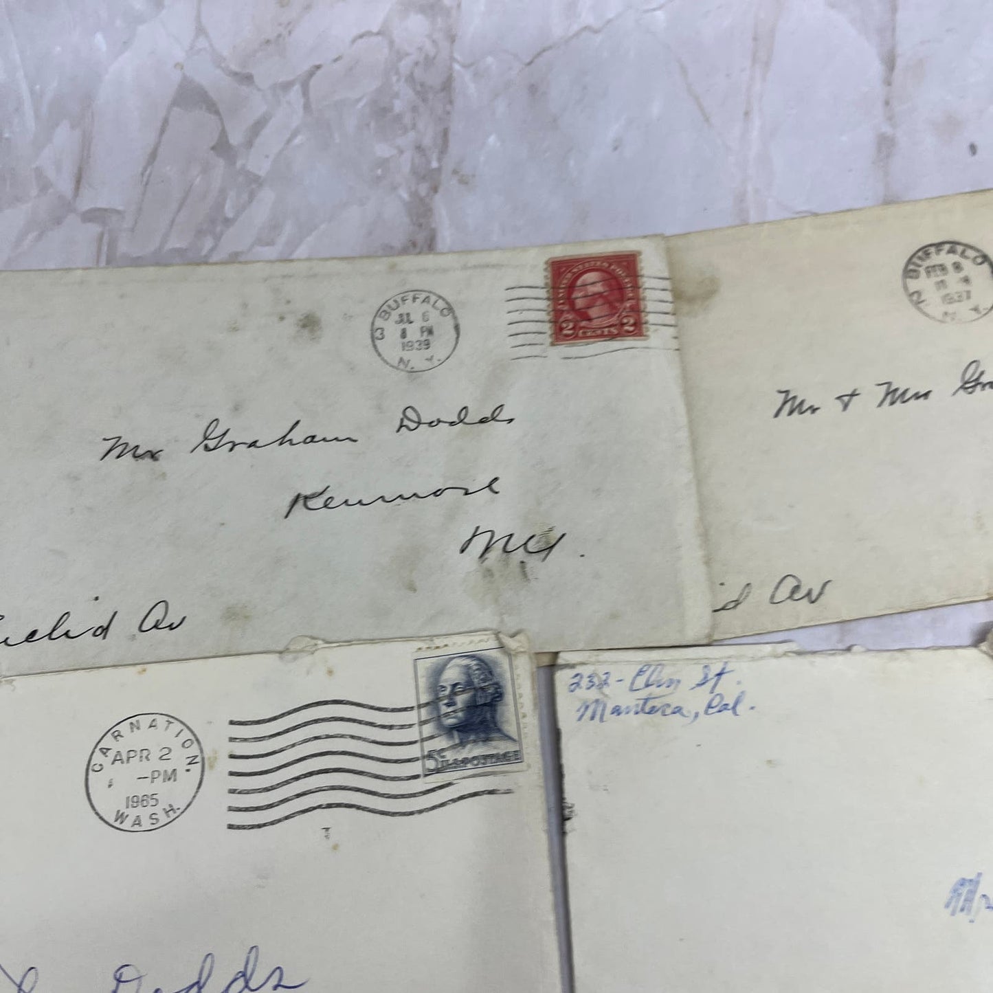1904-1960s D.L., Ryby and Graham Dodds Set of Postal Cover Envelopes TG9-PC-8