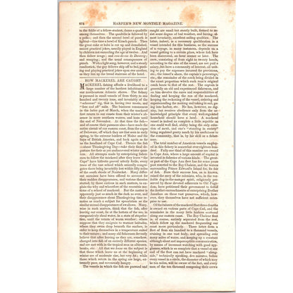How Mackerel are Caught - Fishing - 4 Pages 1854 Article I19