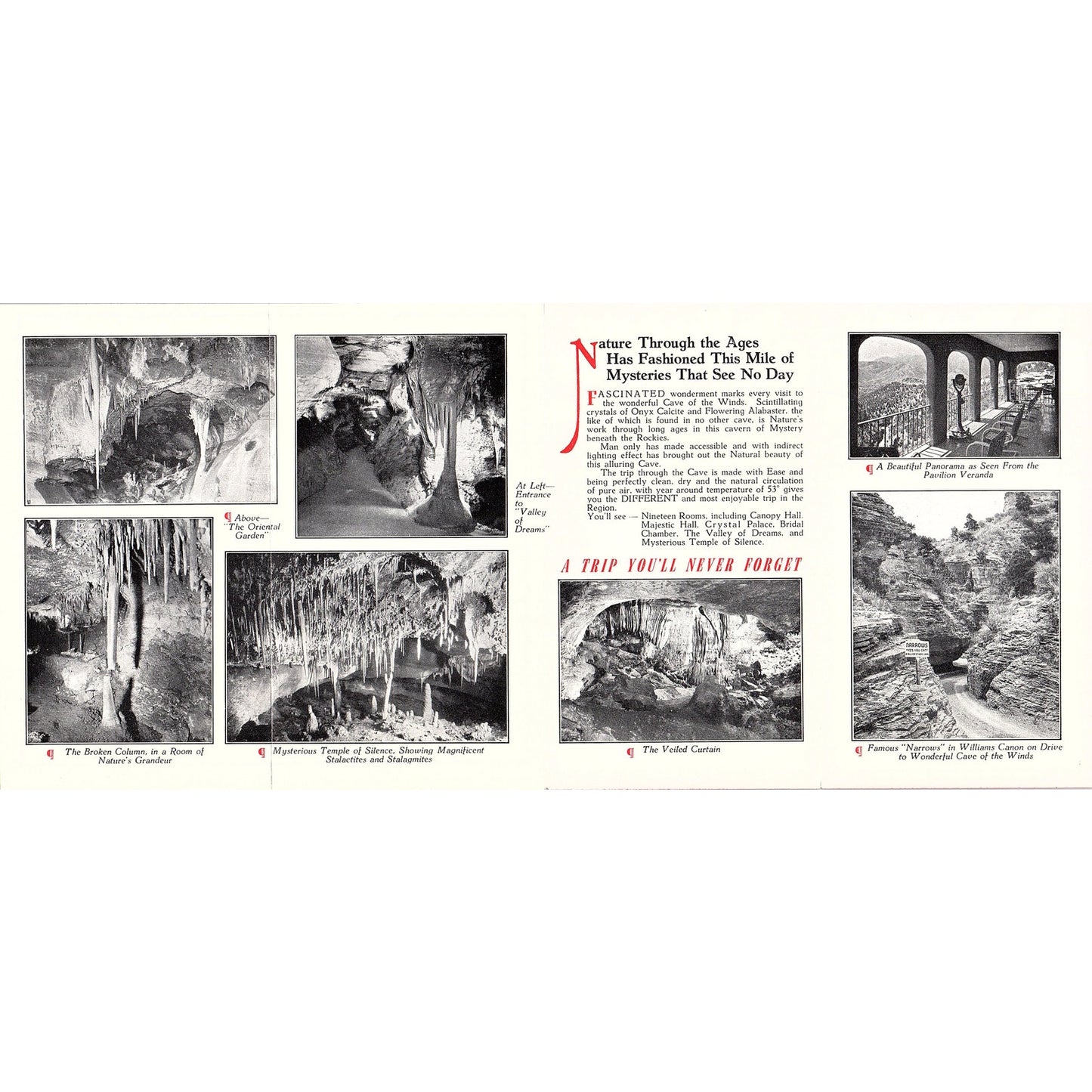 1950s The Wonder-ful Cave of the Winds and Williams Canyon Brochure AF9-H1