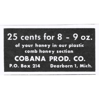 Cobana Prod Co Bee Supplies Dearborn MI 1964 Magazine Ad AK6-S15