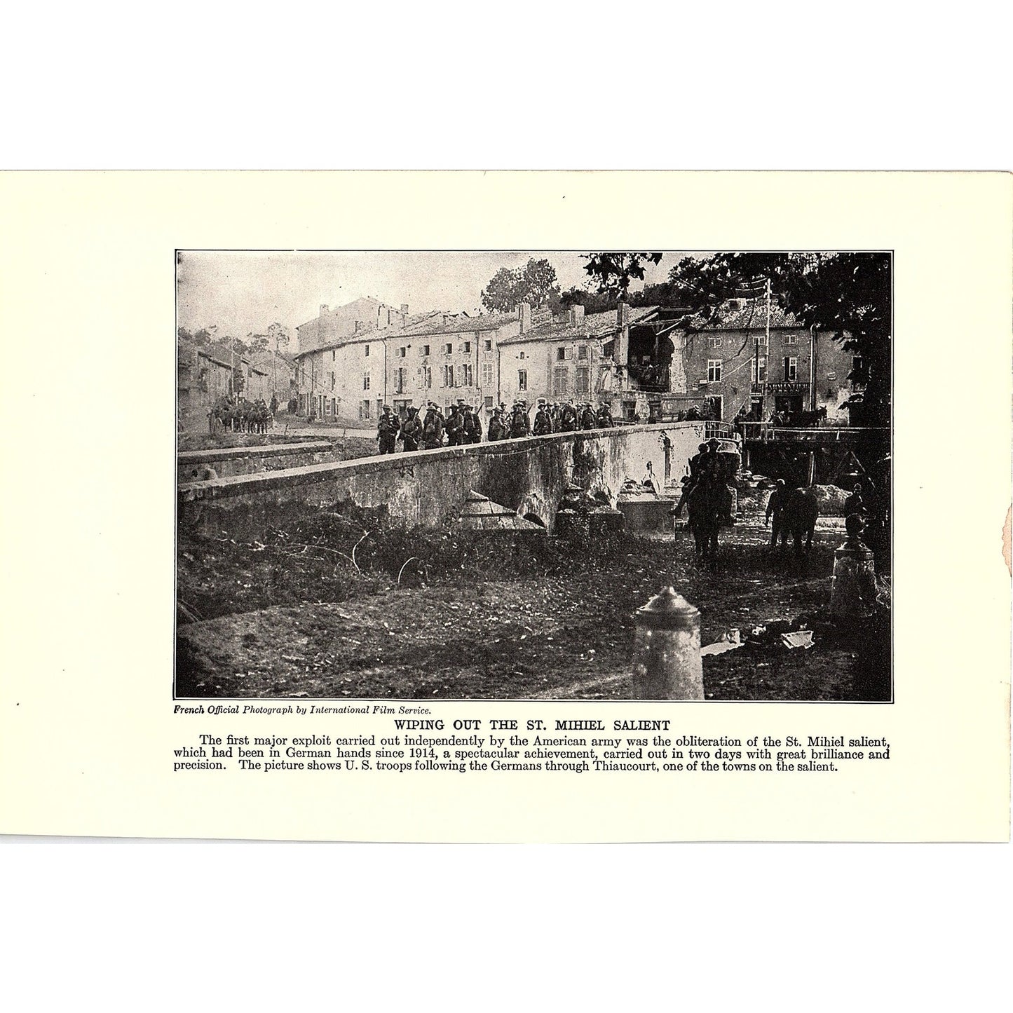 Wiping Out the St. Mihiel Salient / Chateau Thierry 1919 WWI Print AG1-1