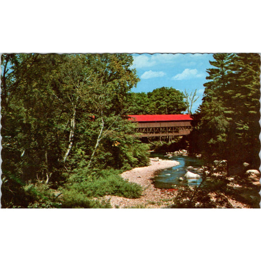 Swift River Bridge 47 Conway NH Vintage Covered Bridge Postcard PC13