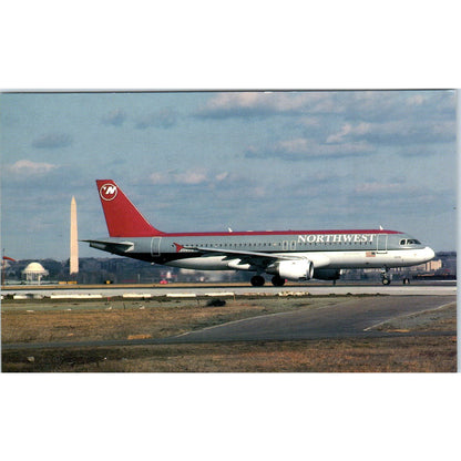 Northwest Airlines Airbus A320-211 Vintage Postcard PC19