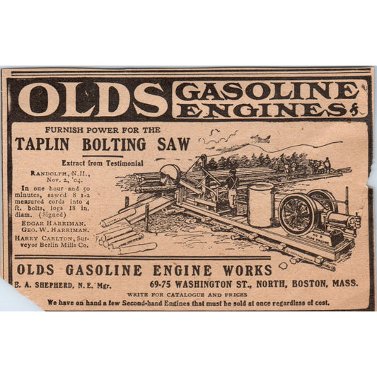 Olds Gasoline Engine Works North Boston MA 1905 Magazine Ad AF1-NH4