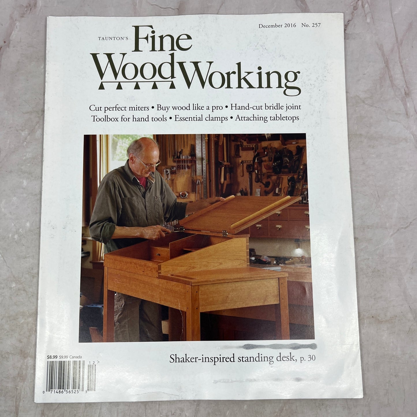 Shaker Standing Desk - Dec 2016 No 257 - Taunton's Fine Woodworking Magazine M36