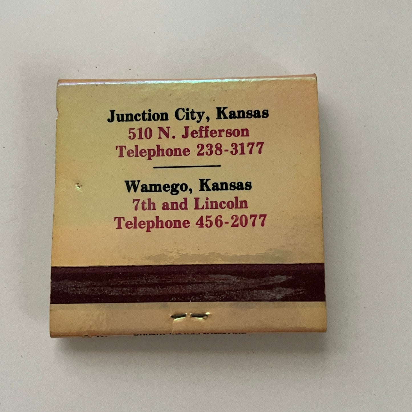 Citizen Savings Junction City Wamego KS Feature Matches Vtg Matchbook TB7-XSM