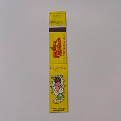 Mother McGee's Restaurant Bradley IL Vintage Matchbook TB6-MB2-9