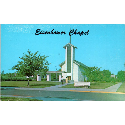 President Eisenhower Chapel Abilene Kansas Vintage Postcard PC17