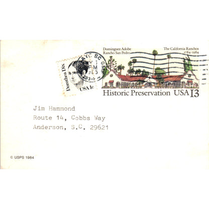1984 Dental Cleaning Appointment Card James R. Childress Anderson SC TI5-PC1