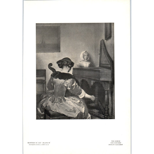 The Concert - Ter Borch c1905 Art Print D14