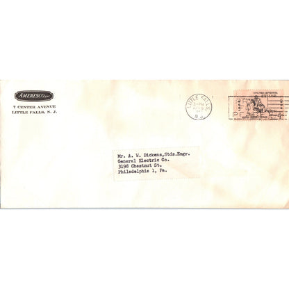 1960s Ameresco Inc Little Falls NJ to A.W. Dickens Postal Cover Envelope TH9-L2