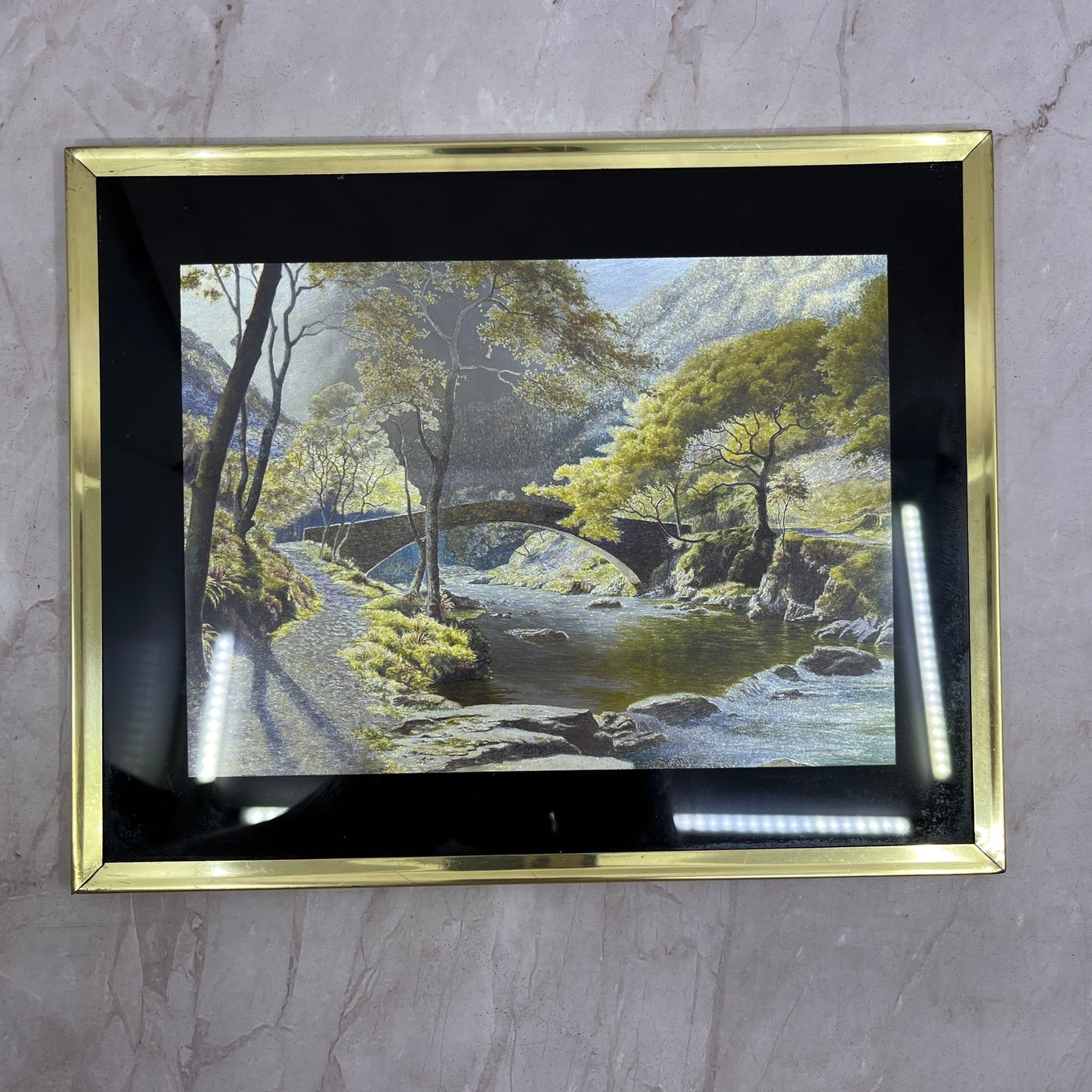 Vintage Chromatic Framed Art Print Sunlit Shallows Made in USA 8x10" TF4