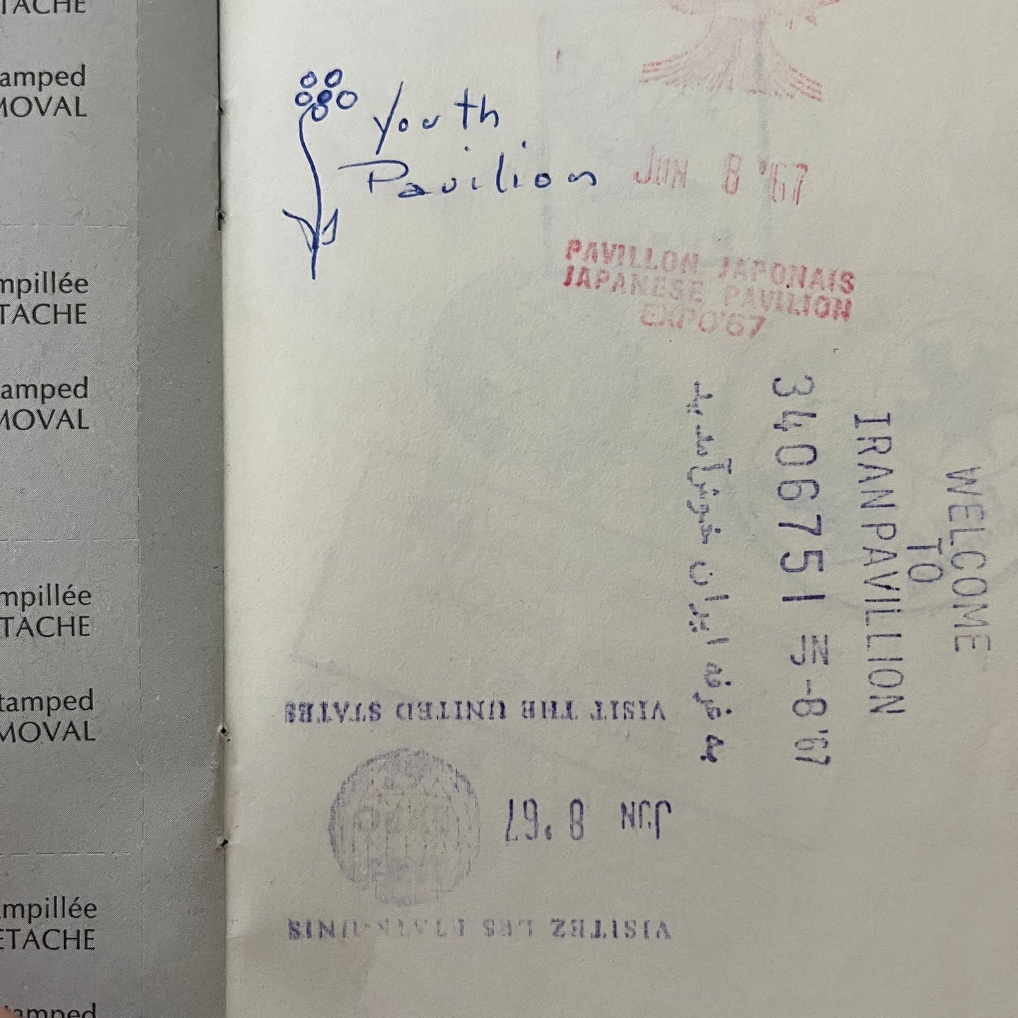 Expo 67 Montreal Adult Season Passport 1967 With Stamps TF5-L3