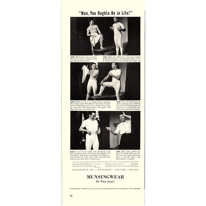 Munsingwear Underwear, Sleeping & Lounging Wear Minneapolis 1940 Ad V14-8