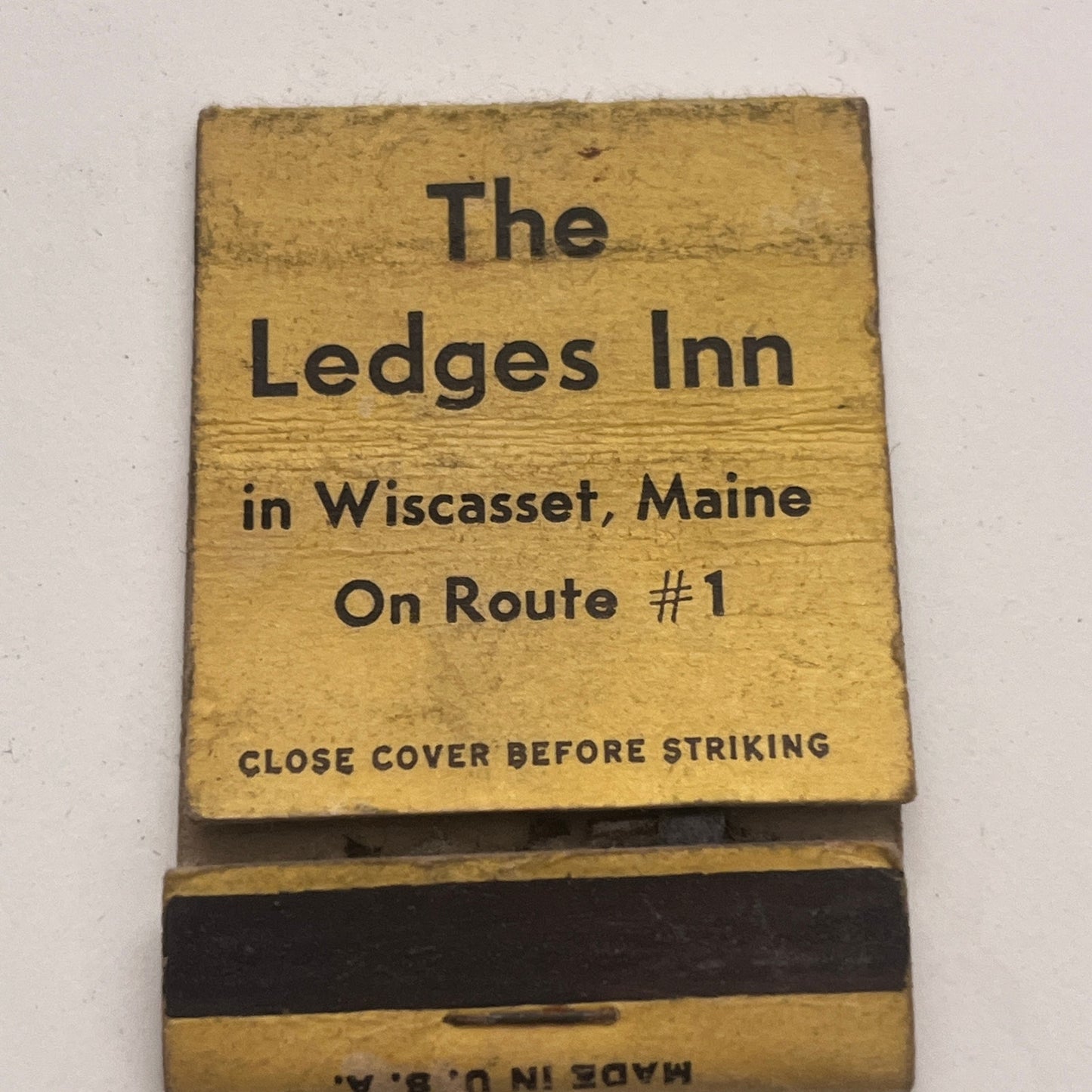 The Ledges Inn in Wiscasset Maine Vintage Matchbook Cover TB8-MB2-6