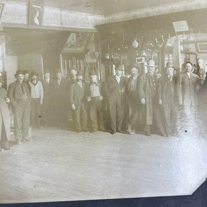 Saloon Interior Group Antique Photo F.O.E. Ashland Wisconsin TC5-CDV1