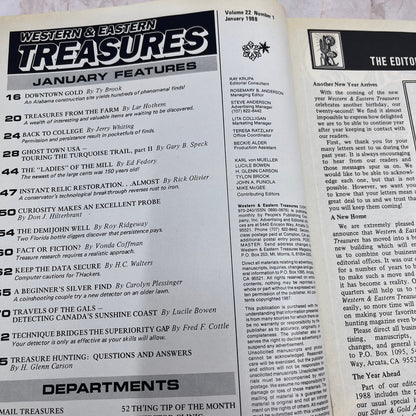 1988 Jan - Western & Eastern Treasures Magazine - Treasure Hunting Gold M11