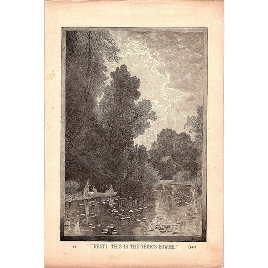 Rest! This is the Year's Bower 1884 Engraving TA5-CJ-1