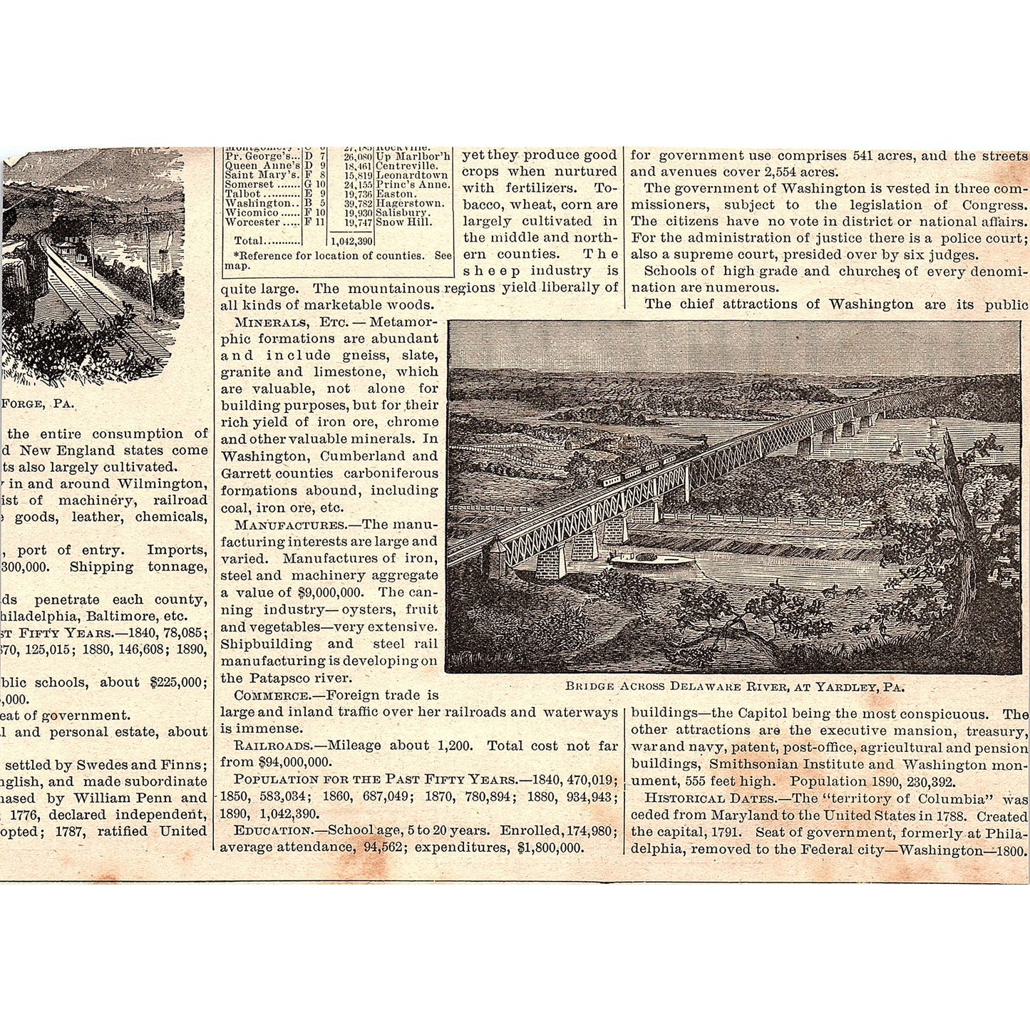 Inauguration of Ohio Territorial Government at Marietta 1894 Art Engraving AG4-8