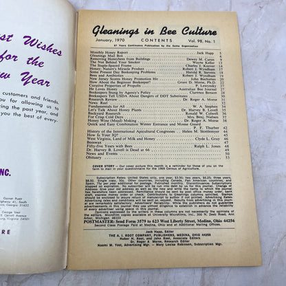 1970 Jan Gleanings in Bee Culture Magazine Bees Beekeeping Honey M8