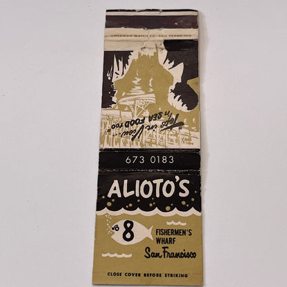 Alioto's Fisherman's Wharf San Francisco Vintage Matchbook Cover TB6-MB1-15