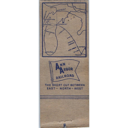 Ann Arbor Railroad Double A Service Vintage Matchbook Cover SF4-Y1