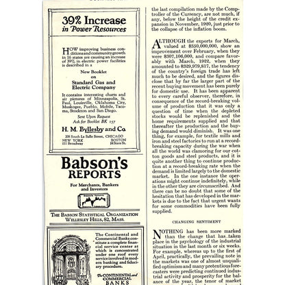 C.W. Barron Barron's National Financial Weekly New York c1920 Ad AF8-9