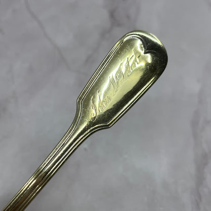 Vintage Gold Monogrammed "John McIntosh" Fork  6.5" SC1