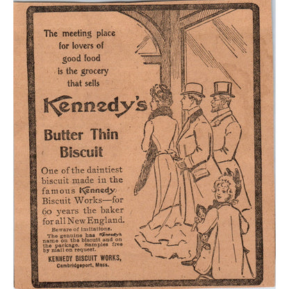 Kennedy Biscuit Works Cambridgeport MA Hartford 1901 Newspaper Ad AD8-H2