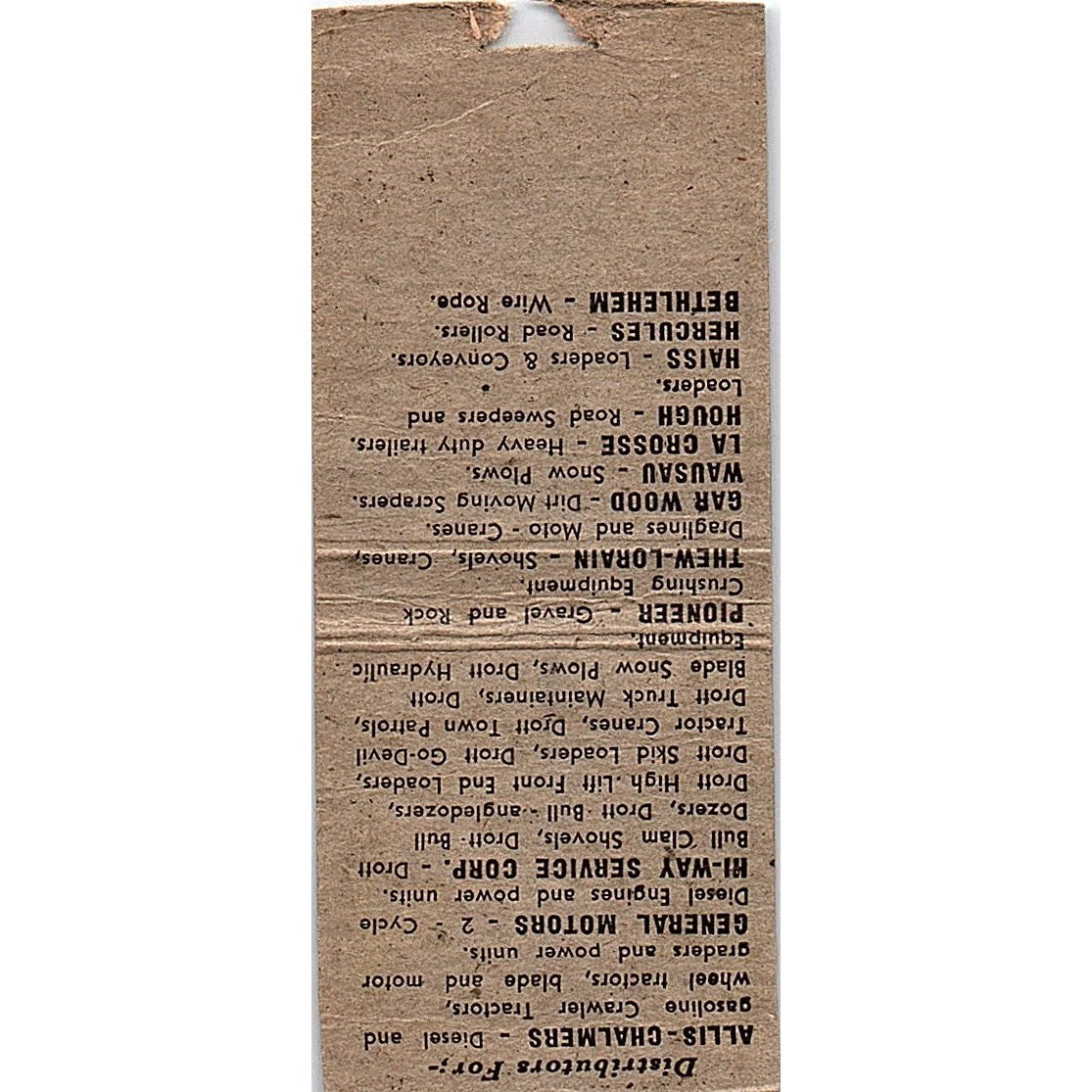 Drott Tractor Co inc Milwaukee WI Vintage Matchbook Cover SC7-Y6