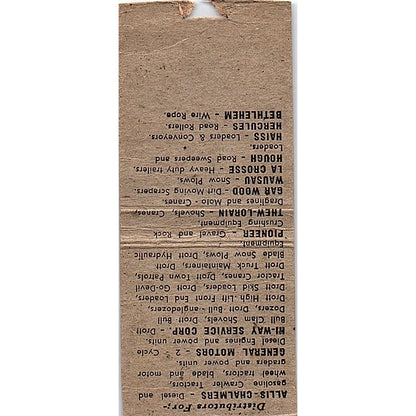 Drott Tractor Co inc Milwaukee WI Vintage Matchbook Cover SC7-Y6