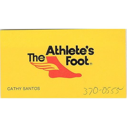 The Athlete's Foot Cathy Santos Vintage Business Card SB4-B7