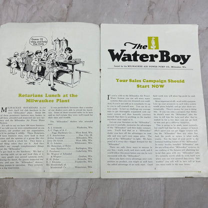 Milwaukee Air Power Pump Co Newsletter The WaterBoy May 1923 TG8-Z