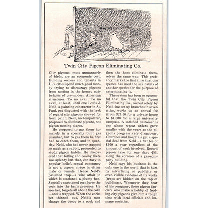 Twin City Pigeon Eliminating Co 1951 Magazine Ad AF1-MF1